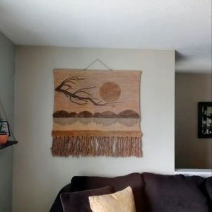 Vintage 3D Macrame Tapestry